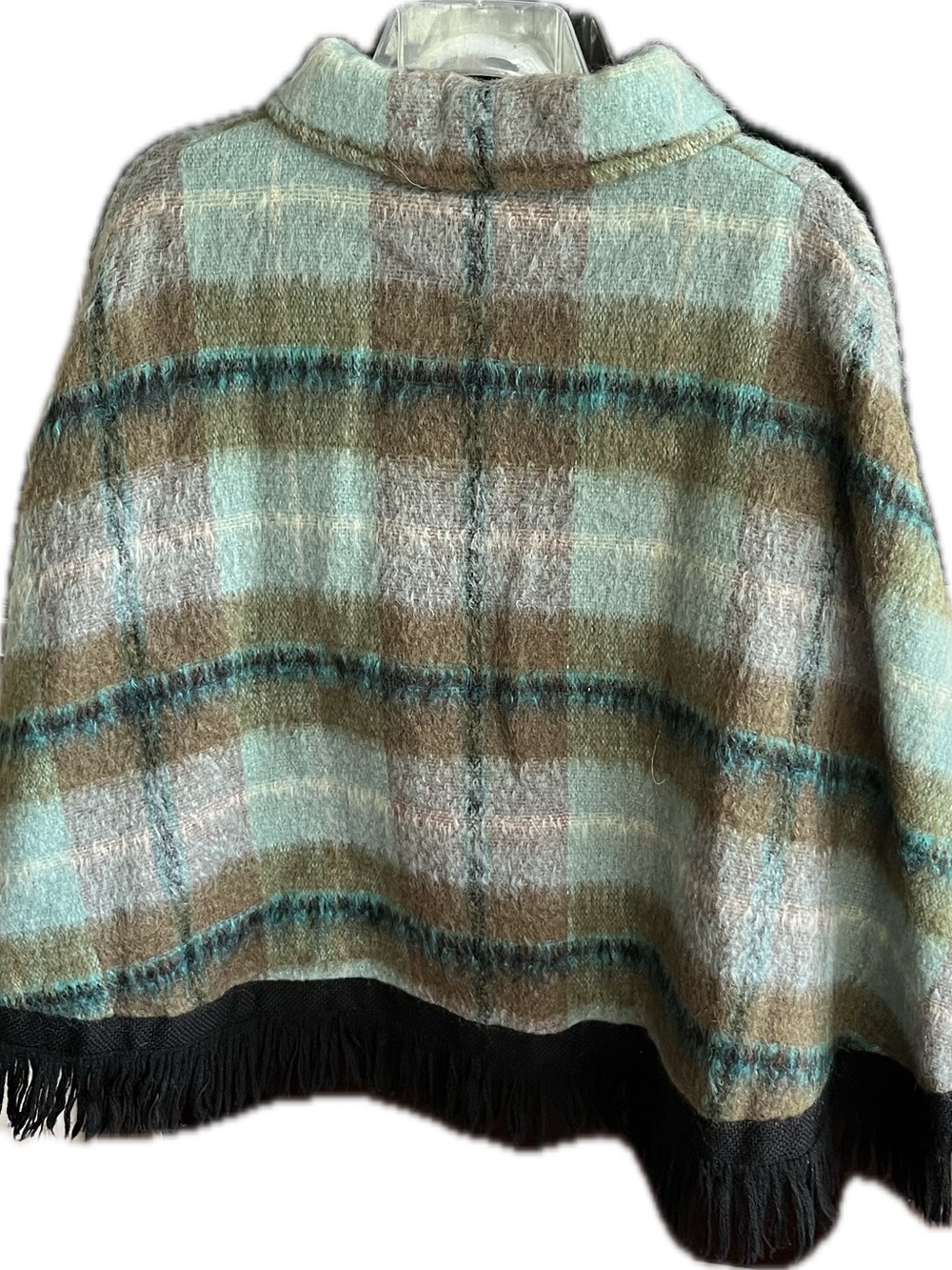 1960’s Vintage Strathtay Scottish Mohair wool quarter zip poncho/cape - Picture 4 of 6